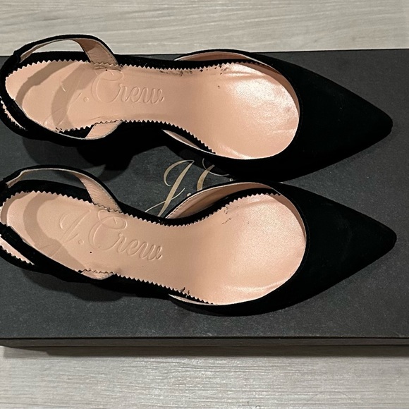 Jcrew sling back pumps in black suede. Size 5. - Picture 3 of 6